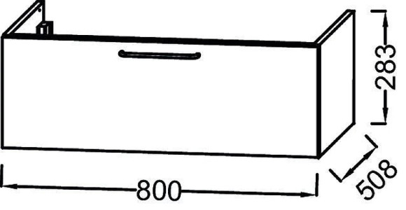 Тумба под раковину Jacob Delafon Odeon Rive Gauche 80 EB2515-R9-E52 подвесная Дуб табак ручки Черные