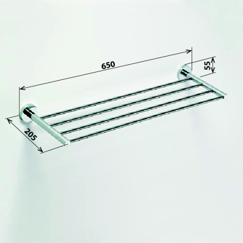 Полка для полотенец Bemeta Omega 104105082 Хром Полка для полотенец Bemeta Omega 104105082 Хром