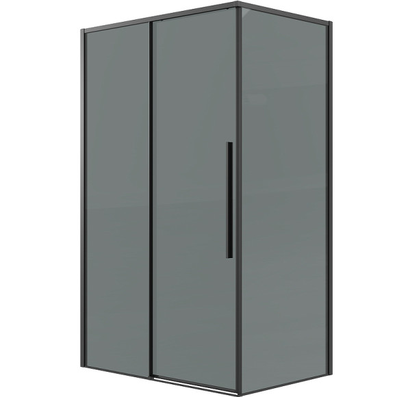 Душевая стенка Grossman Galaxy 80 200.K33.01.80.21.10 профиль Черный матовый стекло тонированное