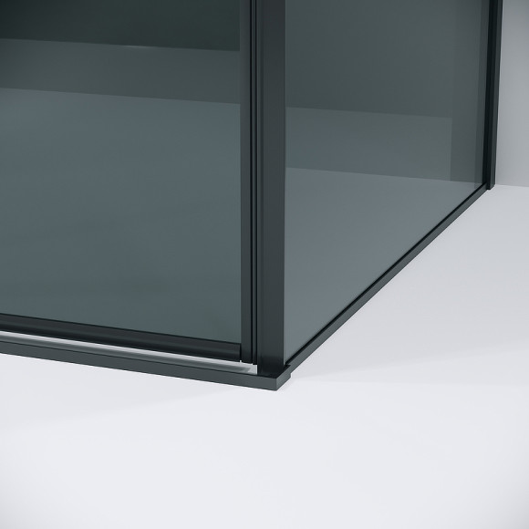 Душевая стенка Grossman Galaxy 80 200.K33.01.80.21.10 профиль Черный матовый стекло тонированное