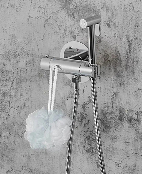 Гигиенический душ со смесителем Gappo G7290 с термостатом Хром Гигиенический душ со смесителем Gappo G7290 с термостатом Хром