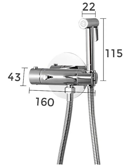 Гигиенический душ со смесителем Gappo G7290 с термостатом Хром Гигиенический душ со смесителем Gappo G7290 с термостатом Хром
