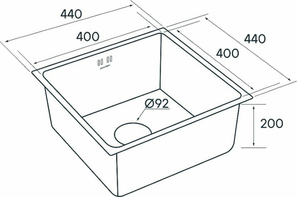 Кухонная мойка Paulmark Vista 44 PM304444-BS Брашированная сталь