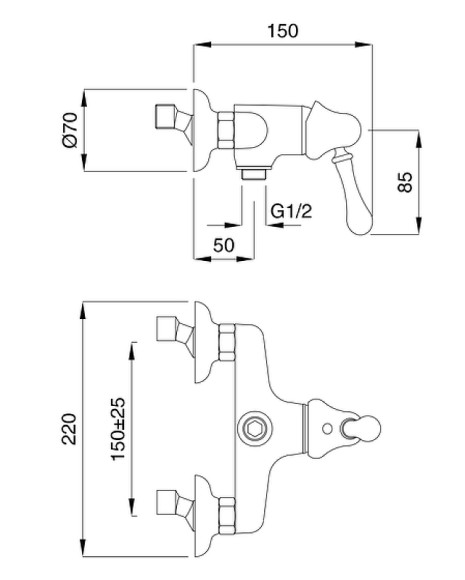 Смеситель для душа Migliore Maya 18915 Бронза