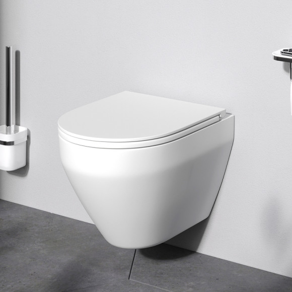 Унитаз AM.PM Spirit V2.0 FlashClean C701700MWSC подвесной Белый матовый с сиденьем микролифт Унитаз AM.PM Spirit V2.0 FlashClean C701700MWSC подвесной Белый матовый с сиденьем микролифт