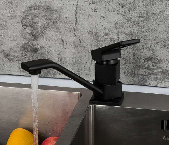 Смеситель для кухни Gappo G17-6 G4517-6 Черный матовый