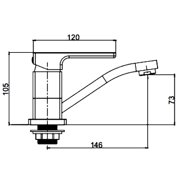 Смеситель для кухни Gappo G17-6 G4517-6 Черный матовый