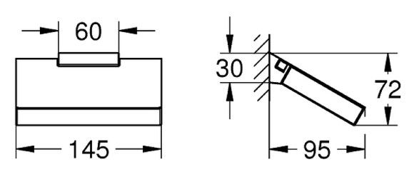 Держатель туалетной бумаги Grohe Selection Cube 40781000 Хром Держатель туалетной бумаги Grohe Selection Cube 40781000 Хром