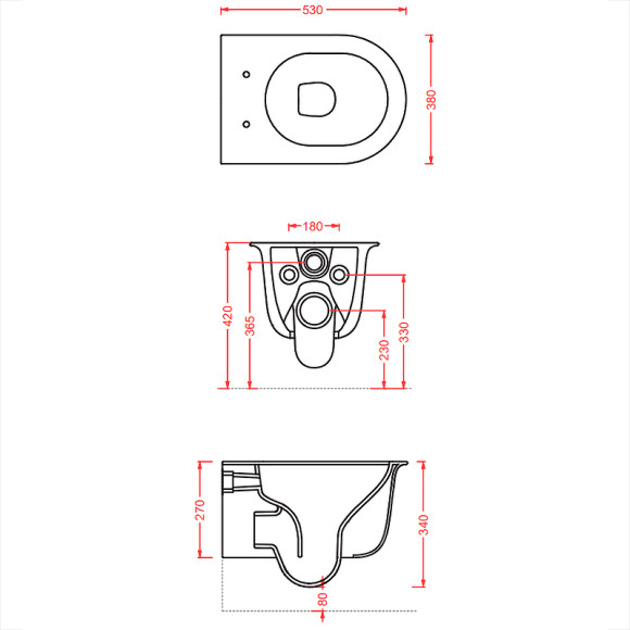 Унитаз Artceram Chic CHV001 01 00 подвесной Белый без сиденья