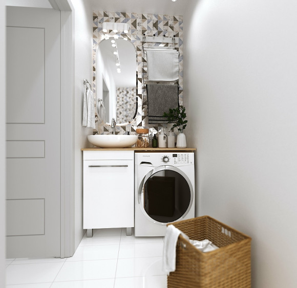 Тумба под раковину 1MarKa Wash 48Н Ц0000002638 Белый глянец