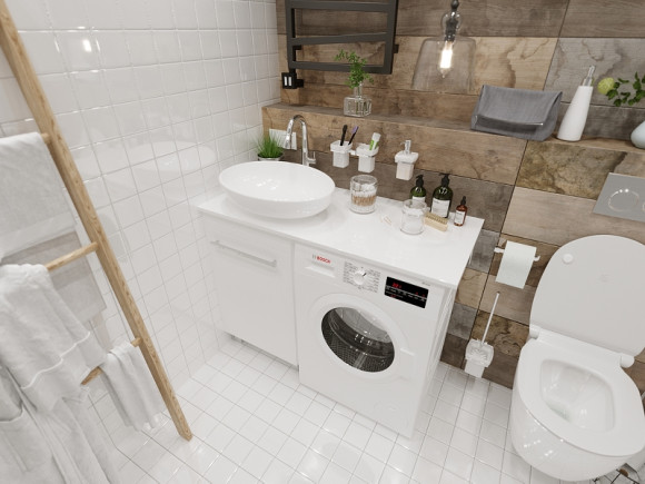 Тумба под раковину 1MarKa Wash 48Н Ц0000002638 Белый глянец