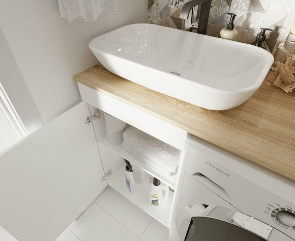 Тумба под раковину 1MarKa Wash 48Н Ц0000002638 Белый глянец