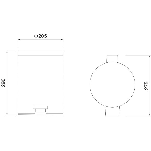 Ведро для мусора Aquatek AQ4991MB Черное матовое Ведро для мусора Aquatek AQ4991MB Черное матовое