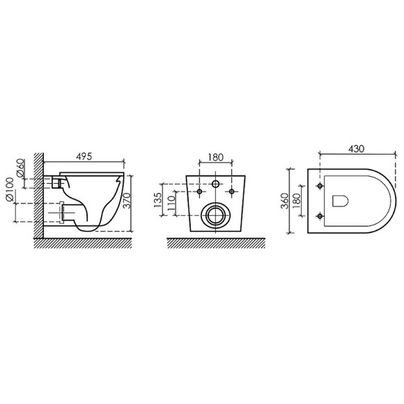 Унитаз Ceramicanova UP Rimless CN4007 подвесной Белый с сиденьем Микролифт Унитаз Ceramicanova UP Rimless CN4007 подвесной Белый с сиденьем Микролифт