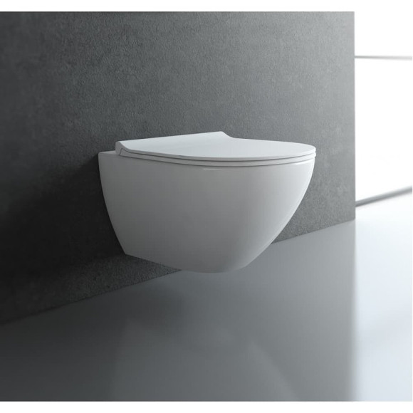 Комплект унитаза с инсталляцией Berges Novum Rimless 043271 с сиденьем Микролифт и Белой клавишей смыва Комплект унитаза с инсталляцией Berges Novum Rimless 043271 с сиденьем Микролифт и Белой клавишей смыва