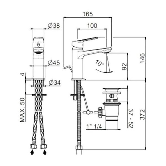 Смеситель для раковины Kerama Marazzi Nota 33010KM.21.018 Хром Смеситель для раковины Kerama Marazzi Nota 33010KM.21.018 Хром