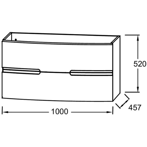 Тумба под раковину Jacob Delafon Nona 100 EB1889RU-G1C подвесная Белая глянцевая Тумба под раковину Jacob Delafon Nona 100 EB1889RU-G1C подвесная Белая глянцевая