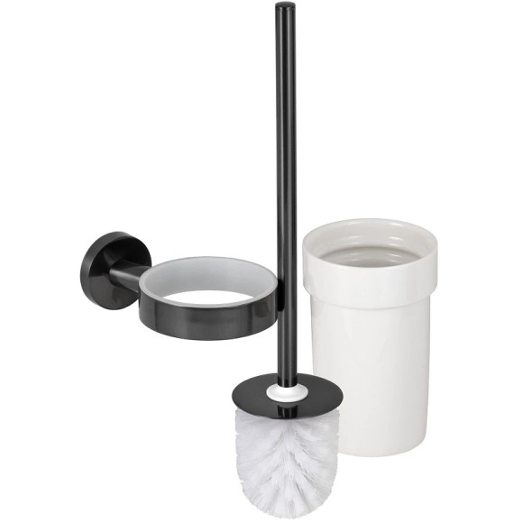 Ершик для унитаза Remer Guest GS66CFP Черный брашированный хром Ершик для унитаза Remer Guest GS66CFP Черный брашированный хром