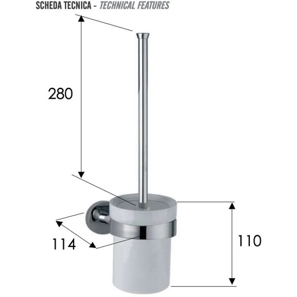 Ершик для унитаза Remer Guest GS66CFP Черный брашированный хром Ершик для унитаза Remer Guest GS66CFP Черный брашированный хром