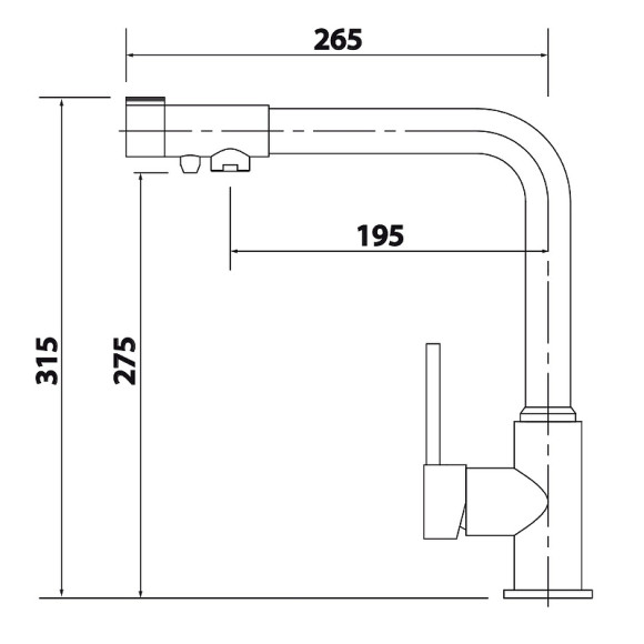 Смеситель для кухни Kaiser Teka 13044-11 Бежевый мрамор