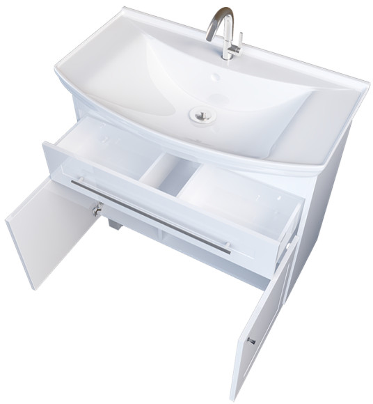 Тумба под раковину 1MarKa Lina Classic New 85Н У94494 Белый глянец