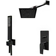 Душевая система WasserKRAFT А66209 Черный глянец