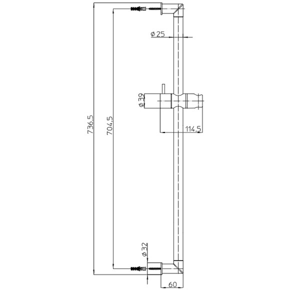 Душевой гарнитур Bossini Zen D74001.030 Хром Душевой гарнитур Bossini Zen D74001.030 Хром