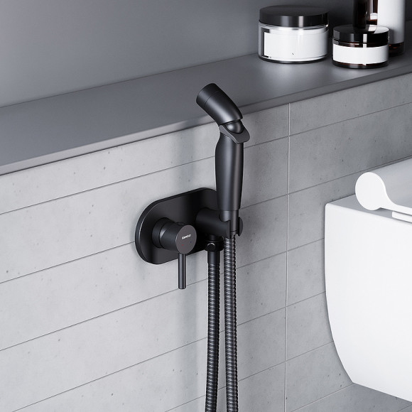 Гигиенический душ со смесителем Damixa Option 212000300 Черный матовый