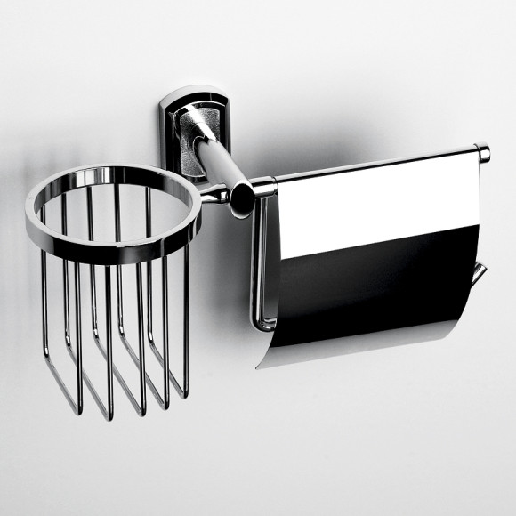 Держатель туалетной бумаги и освежителя воздуха WasserKRAFT Oder K-3059 с крышкой Хром Держатель туалетной бумаги и освежителя воздуха WasserKRAFT Oder K-3059 с крышкой Хром