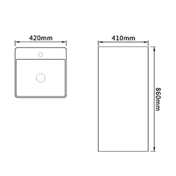 Раковина SantiLine 42 SL-4005 Белая Раковина SantiLine 42 SL-4005 Белая