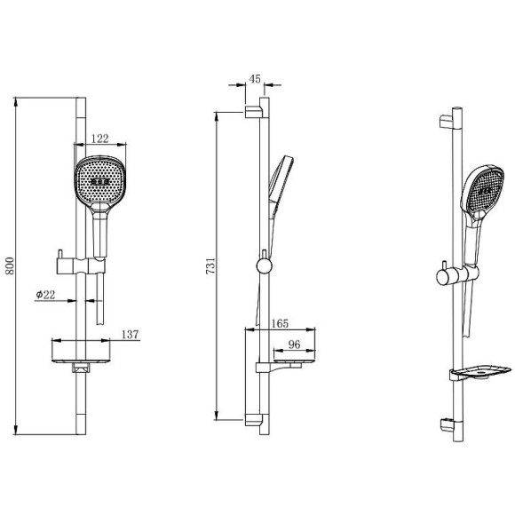 Душевой гарнитур Aquatek AQ2021CR Хром Душевой гарнитур Aquatek AQ2021CR Хром