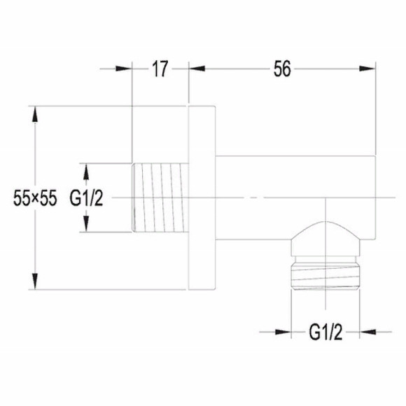 Шланговое подключение Omnires S008/KCR Хром Шланговое подключение Omnires S008/KCR Хром