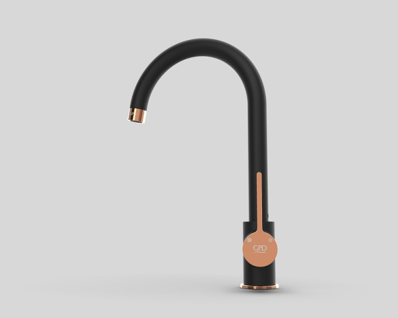 Смеситель для кухни GPD Gildo MTE165-S-R Черный Розовое золото