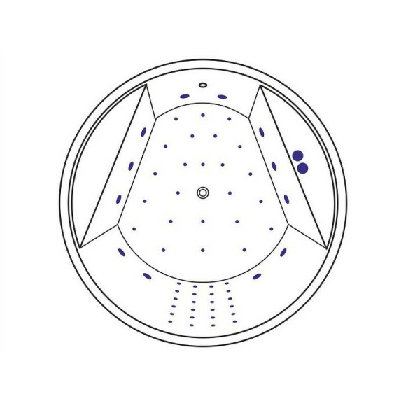 Акриловая ванна Excellent Great Arc 160x160 WAEX.GRE16.NANO.CR с гидромассажем Акриловая ванна Excellent Great Arc 160x160 WAEX.GRE16.NANO.CR с гидромассажем