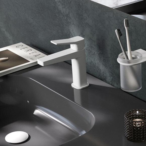 Смеситель для раковины WasserKRAFT Weil 2303 Белый матовый