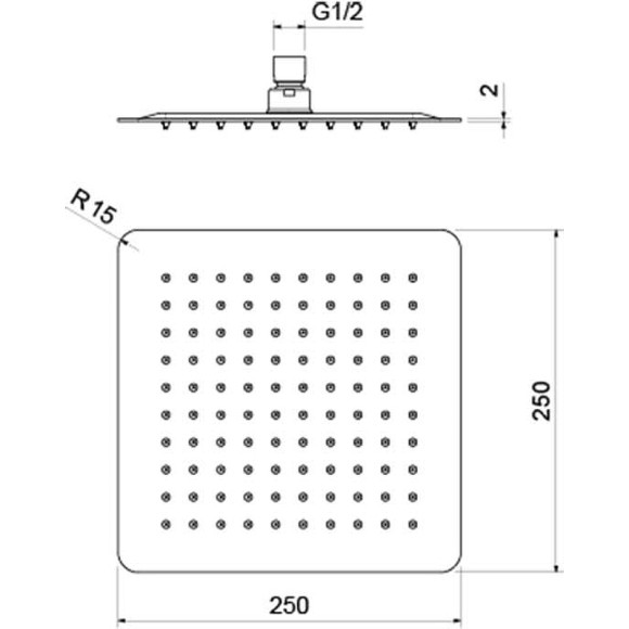 Верхний душ Aquatek AQ2072MB Черный матовый Верхний душ Aquatek AQ2072MB Черный матовый