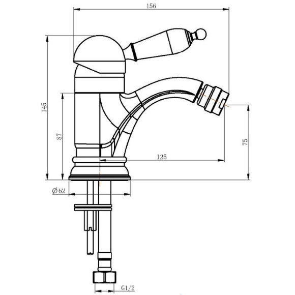Смеситель для биде Boheme Medici Ripresa 306-MR-W Бронза Смеситель для биде Boheme Medici Ripresa 306-MR-W Бронза