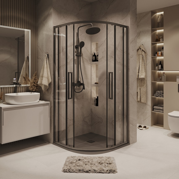 Душевой уголок Grossman Cosmo 100х100 301.K33.02.1010.42.00 профиль Графит сатин стекло прозрачное Душевой уголок Grossman Cosmo 100х100 301.K33.02.1010.42.00 профиль Графит сатин стекло прозрачное