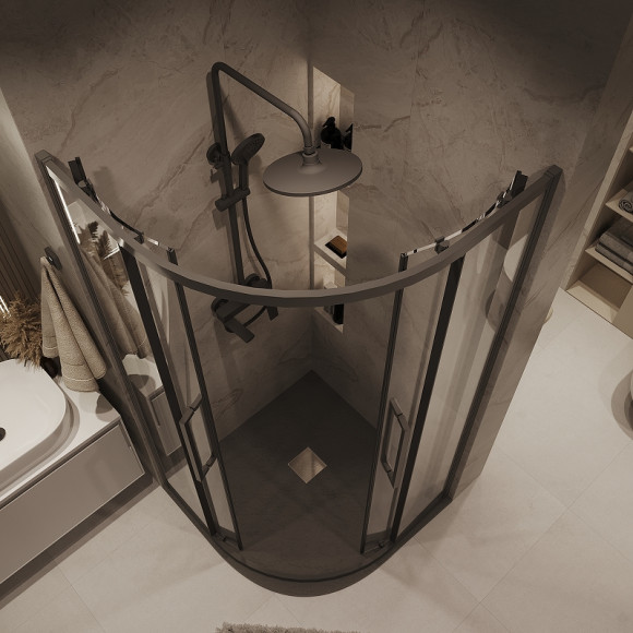 Душевой уголок Grossman Cosmo 100х100 301.K33.02.1010.42.00 профиль Графит сатин стекло прозрачное Душевой уголок Grossman Cosmo 100х100 301.K33.02.1010.42.00 профиль Графит сатин стекло прозрачное