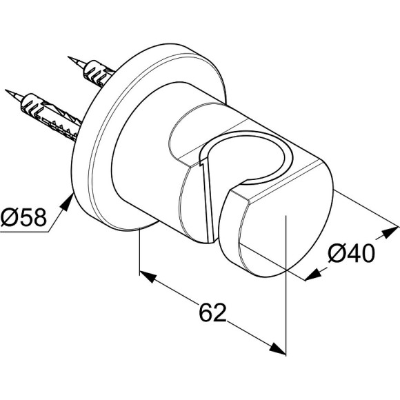 Держатель ручного душа Kludi Nova Fonte 2055205-15 Хром