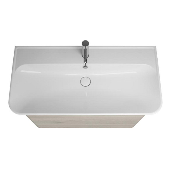 Тумба с раковиной Burgbad Iveo 100 SFEN100F2834G0161C0001*1 подвесная Фланелевый дуб