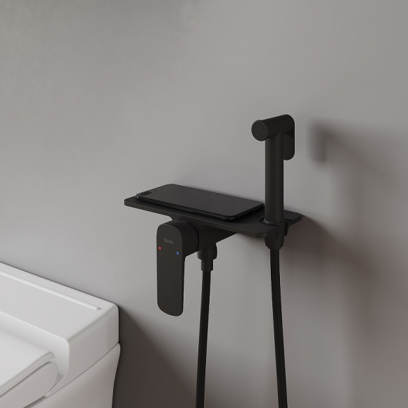 Гигиенический душ со смесителем Iddis Axes AXEBLSHi08 Черный матовый