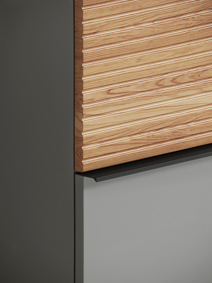 Тумба под раковину Sancos Delta 100 DL100GR подвесная Дуб красный Графит