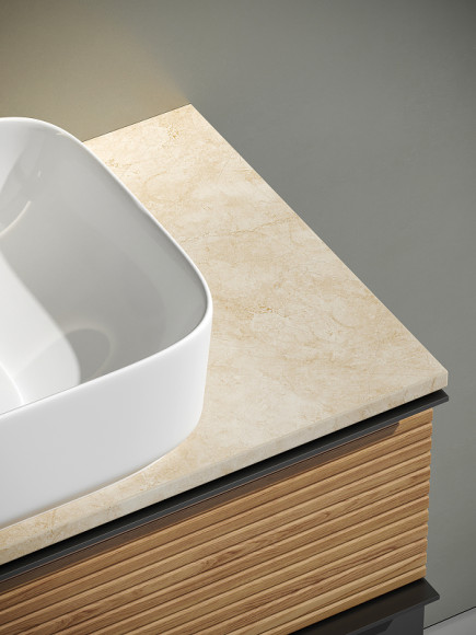 Тумба под раковину Sancos Delta 100 DL100GR подвесная Дуб красный Графит