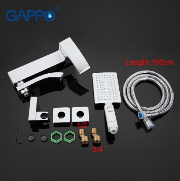 Смеситель для ванны Gappo G07 G3207-8 Белый Хром Смеситель для ванны Gappo G07 G3207-8 Белый Хром