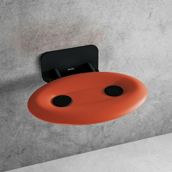 Сиденье для душа Ravak Ovo P II Orange/Black B8F0000058 Прозрачно-оранжевое Черное Сиденье для душа Ravak Ovo P II Orange/Black B8F0000058 Прозрачно-оранжевое Черное