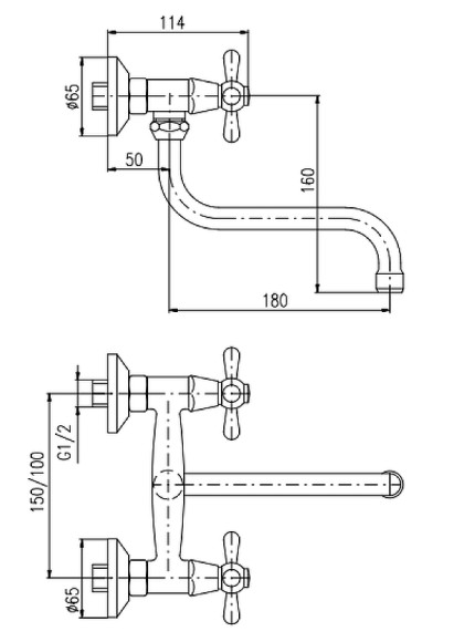 Смеситель для раковины Rav Slezak Morava MK101.5/21Z Золото