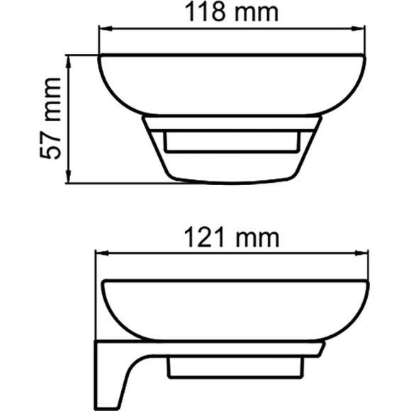 Мыльница WasserKRAFT Wiese K-8929 Оружейная сталь Мыльница WasserKRAFT Wiese K-8929 Оружейная сталь