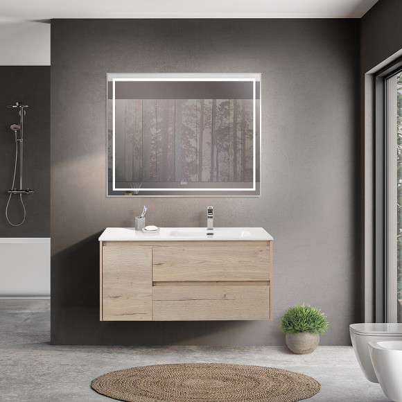 Тумба под раковину BelBagno Kraft 100 R KRAFT-1000-2C-1A-SO-RGB-R подвесная Rovere Galifax Bianco Тумба под раковину BelBagno Kraft 100 R KRAFT-1000-2C-1A-SO-RGB-R подвесная Rovere Galifax Bianco