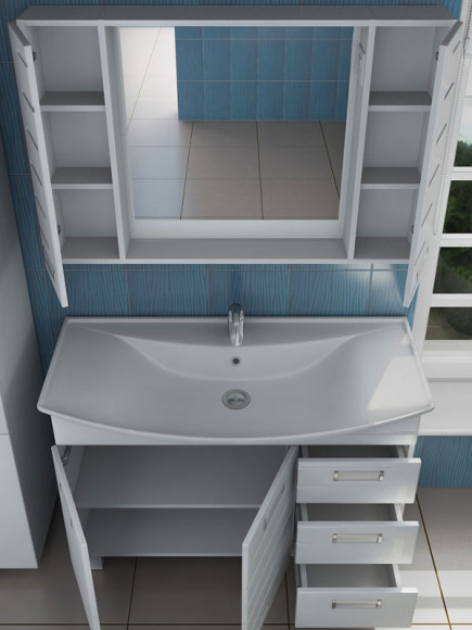 Тумба под раковину Vigo Diana 105 tn.DIA.STI.100.2D.3Y Белая